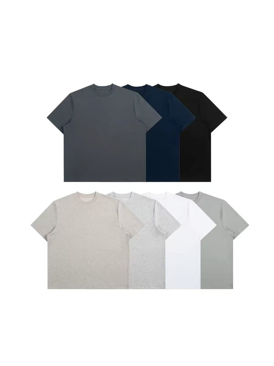 Solona short-sleeved small collar basic solid colour short wide cool T-shirt