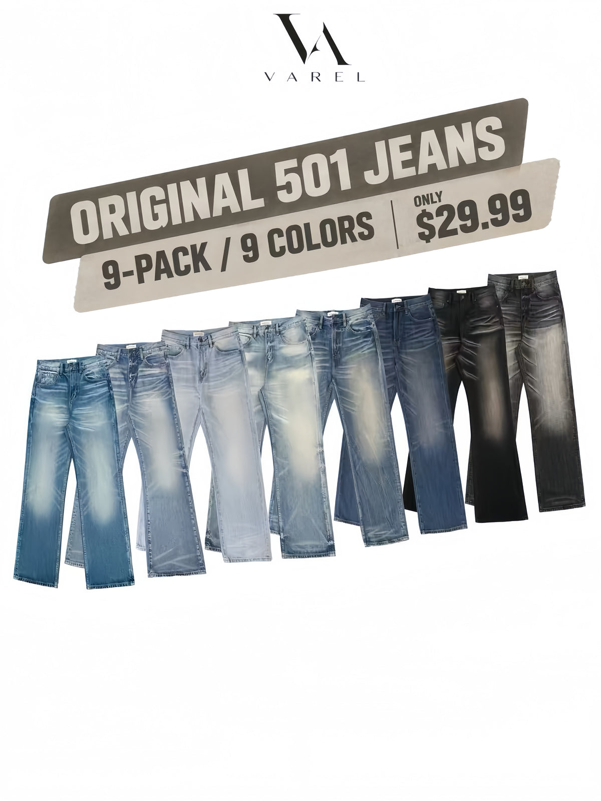 [ VAREL ] Rugged Vintage Straight-Leg 501 Jeans—Built to Last, Made to Stand Out.