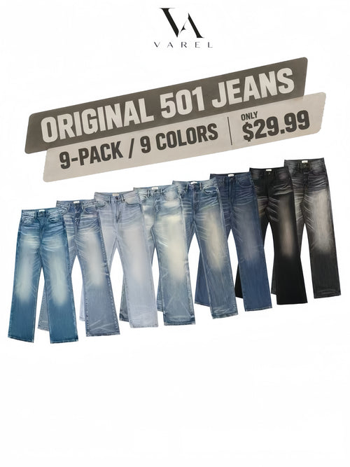 [ VAREL ] Rugged Vintage Straight-Leg 501 Jeans—Built to Last, Made to Stand Out.