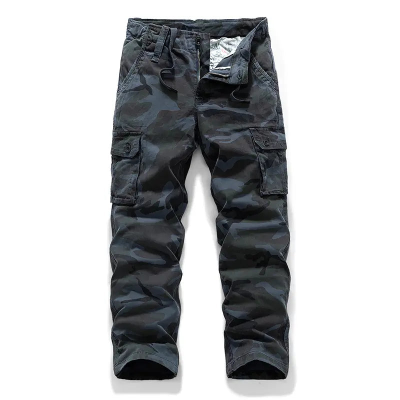 Men's Tactical Camouflage Cargo Pants – Durable Multi-Pocket Outdoor Workwear Trousers (Sizes XS-5XL) – $13.99