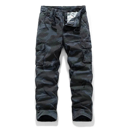 Men's Tactical Camouflage Cargo Pants – Durable Multi-Pocket Outdoor Workwear Trousers (Sizes XS-5XL) – $13.99