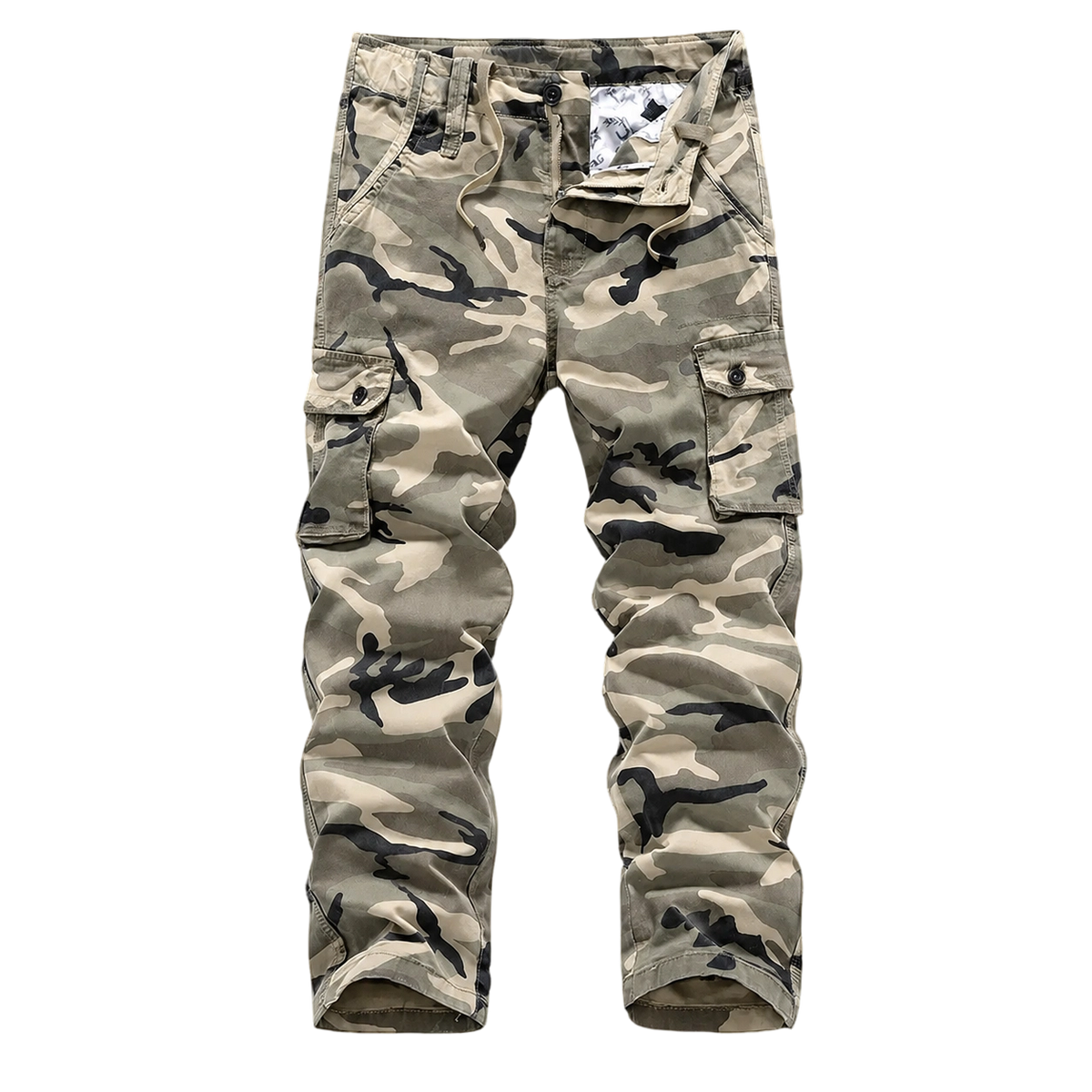 Men's Tactical Camouflage Cargo Pants – Durable Multi-Pocket Outdoor Workwear Trousers (Sizes XS-5XL) – $13.99