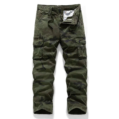 Men's Tactical Camouflage Cargo Pants – Durable Multi-Pocket Outdoor Workwear Trousers (Sizes XS-5XL) – $13.99