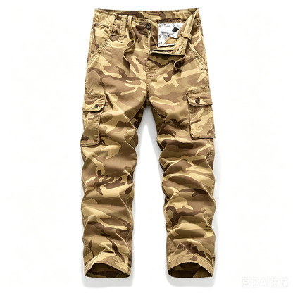Men's Tactical Camouflage Cargo Pants – Durable Multi-Pocket Outdoor Workwear Trousers (Sizes XS-5XL) – $13.99