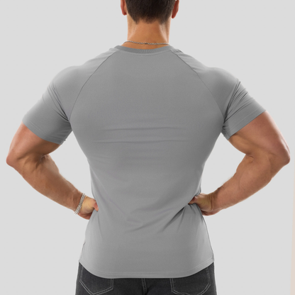 Men's Raglan Short Sleeve T-Shirt - Athletic Tapered Fit Crewneck Muscle Top for Bodybuilding & Daily Wear
