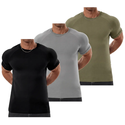 Men's Raglan Short Sleeve T-Shirt - Athletic Tapered Fit Crewneck Muscle Top for Bodybuilding & Daily Wear